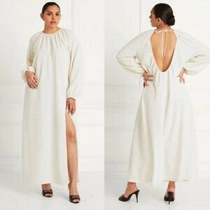 NWT HILL HOUSE THE SIMONE DRESS MAXI COCONUT MILK CREAM GRECIAN GODDESS SIZE XXL